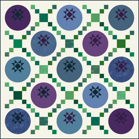 Blueberry Picnic Quilt Kit - Scrappy Variation (PREORDER)