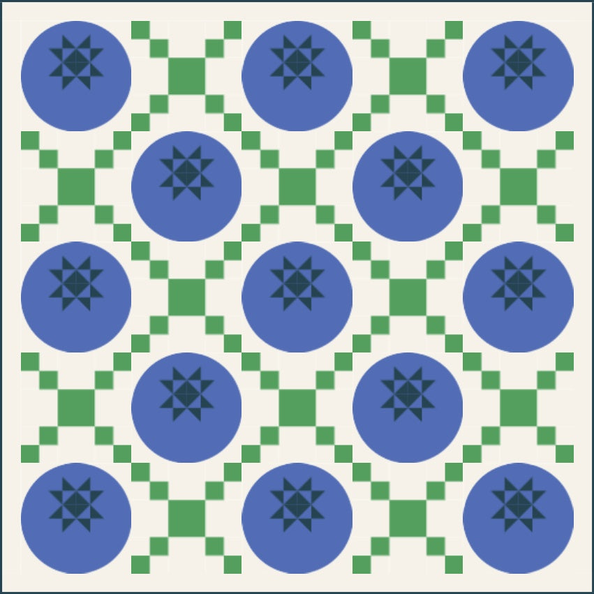 Blueberry Picnic Quilt Kit - Four Color Variation (PREORDER)